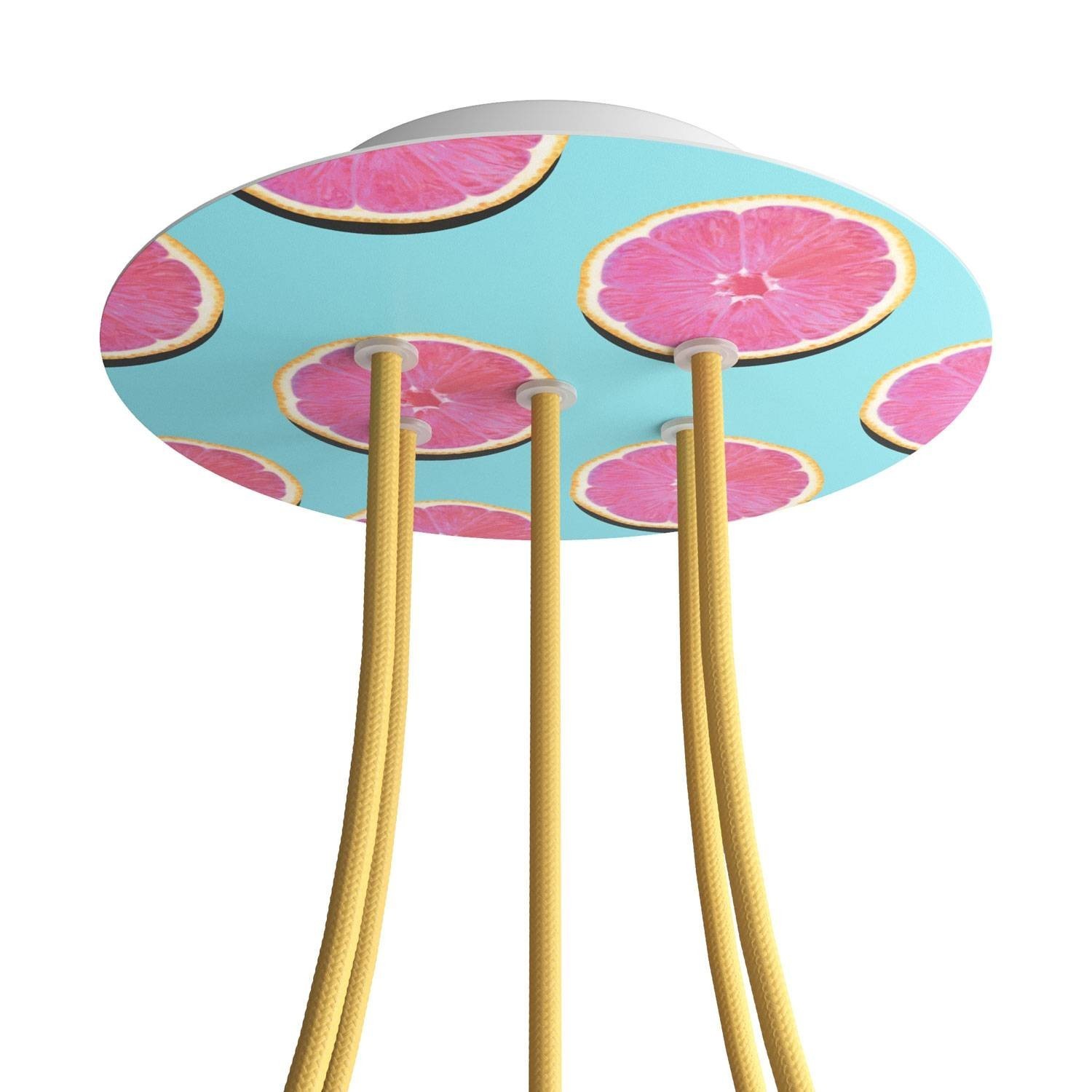 Rose-One compleet rond plafondkap-kit 200 mm. met 5 gaten en 4 zijgaten - PROMO