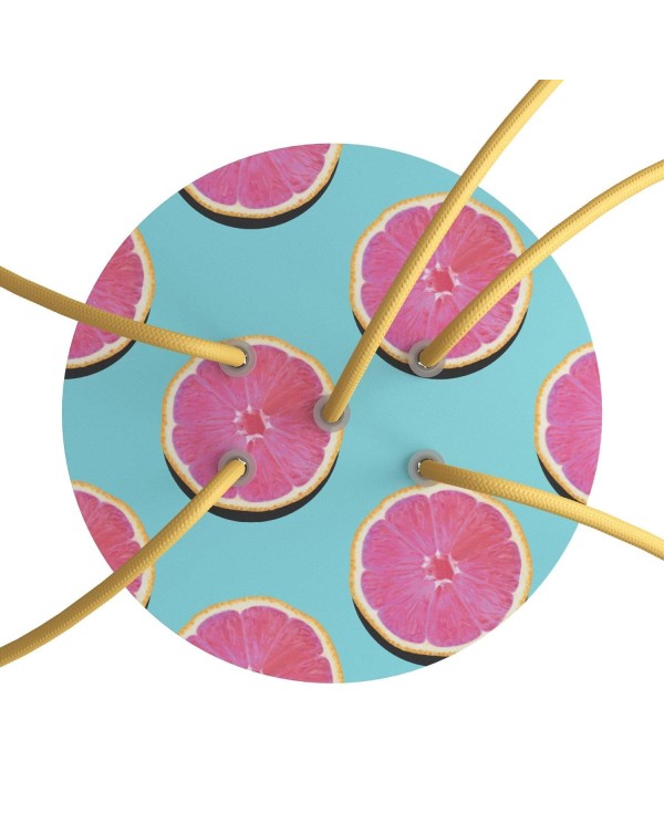 Rose-One compleet rond plafondkap-kit 200 mm. met 5 gaten en 4 zijgaten - PROMO