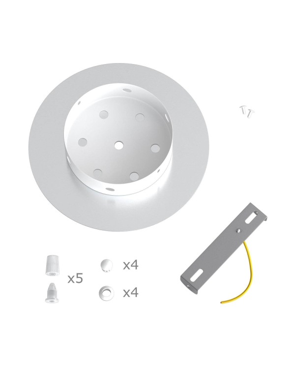Rose-One compleet rond plafondkap-kit 200 mm. met 5 gaten en 4 zijgaten - PROMO