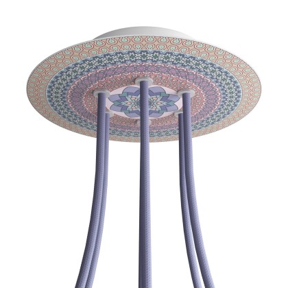 Rose-One compleet rond plafondkap-kit 200 mm. met 6 gaten en 4 zijgaten - PROMO