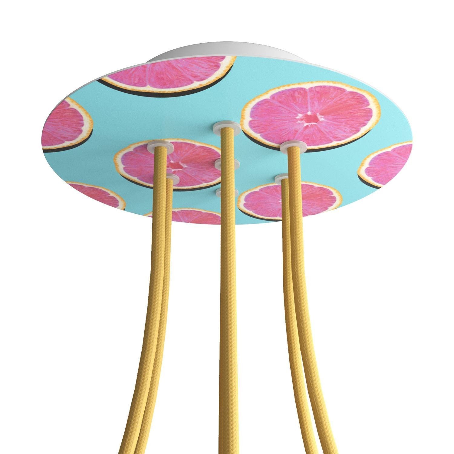 Rose-One compleet rond plafondkap-kit 200 mm. met 7 gaten en 4 zijgaten - PROMO