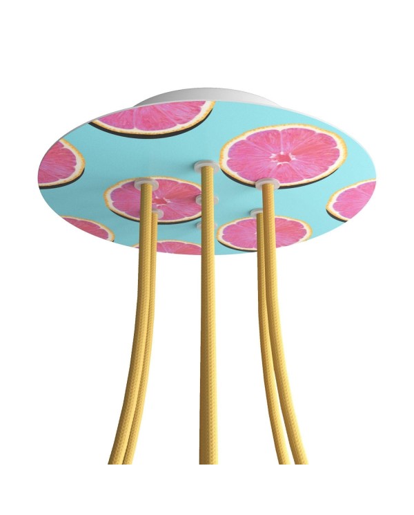 Rose-One compleet rond plafondkap-kit 200 mm. met 7 gaten en 4 zijgaten - PROMO