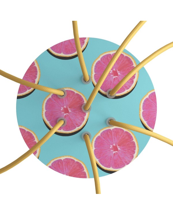 Rose-One compleet rond plafondkap-kit 200 mm. met 7 gaten en 4 zijgaten - PROMO