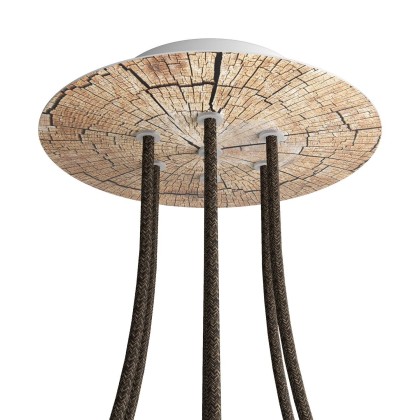 Rose-One compleet rond plafondkap-kit 200 mm. met 7 gaten en 4 zijgaten - PROMO