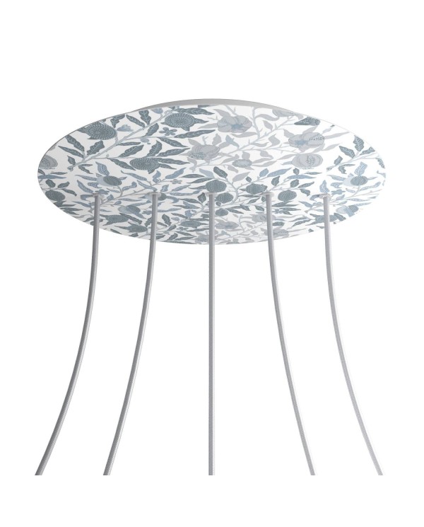 Rosace XXL Rose-One rond de 400 mm de diamètre avec 5 trous alignés et 4 trous latéraux - PROMO