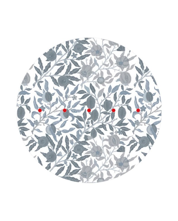 Rosace XXL Rose-One rond de 400 mm de diamètre avec 5 trous alignés et 4 trous latéraux - PROMO
