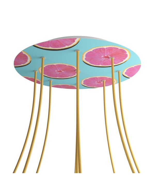 Rose-One compleet rond plafondkap-kit 400 mm. met 9 gaten en 4 zijgaten - PROMO