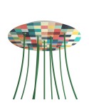 Rose-One compleet rond plafondkap-kit 400 mm. met 9 gaten in X vorm en 4 zijgaten - PROMO