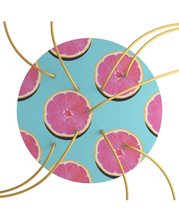Rosace XXL Rose-One rond de 400 mm de diamètre avec 9 trous en croix et 4 trous latéraux - PROMO