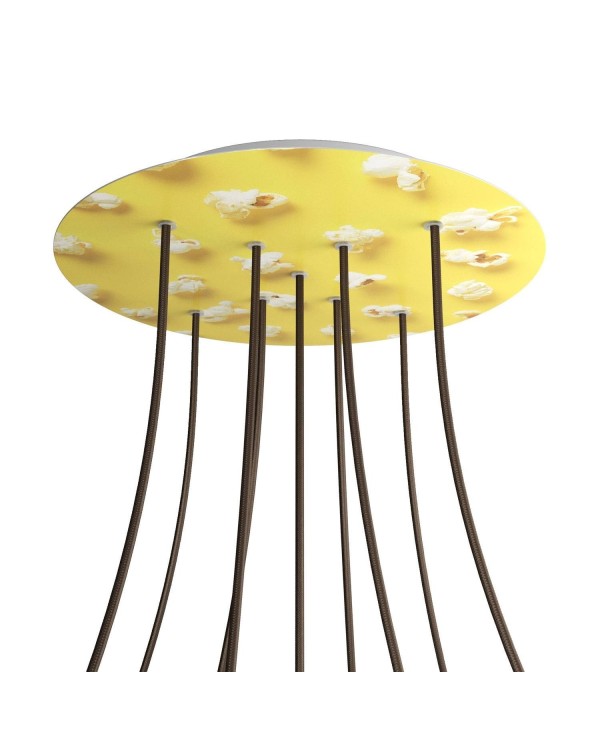 Rosace XXL Rose-One rond de 400 mm de diamètre avec 9 trous en croix et 4 trous latéraux - PROMO