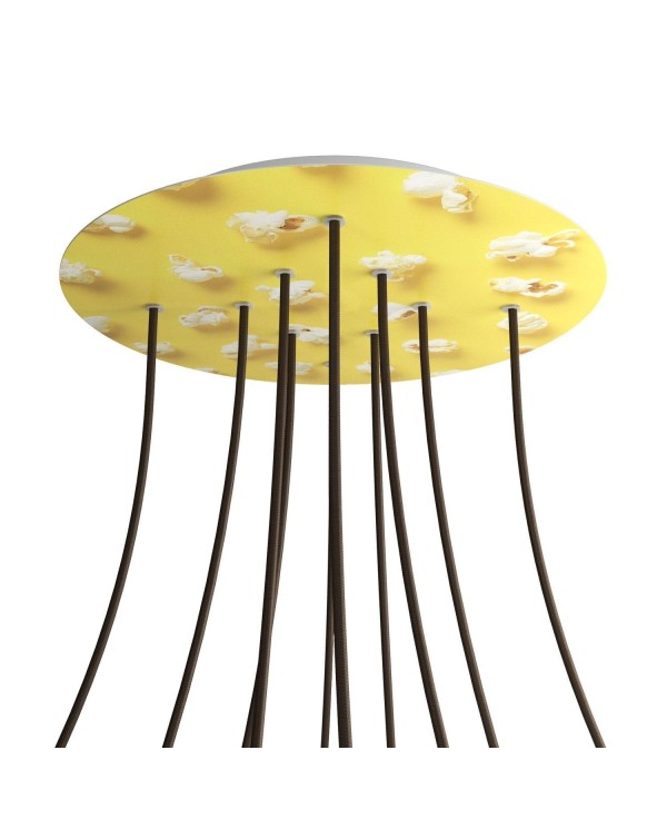 Rosace XXL Rose-One rond de 400 mm de diamètre avec 10 trous et 4 trous latéraux - PROMO