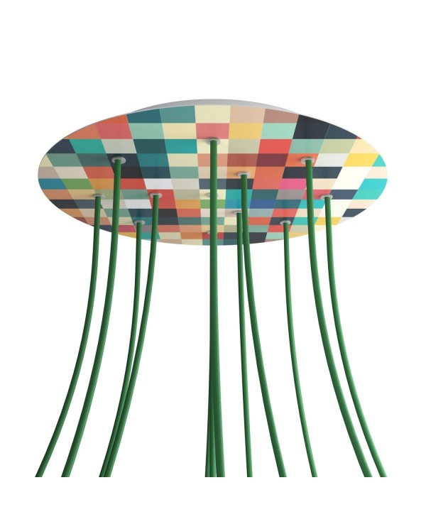 Rose-One compleet rond plafondkap-kit 400 mm. met 12 gaten en 4 zijgaten - PROMO