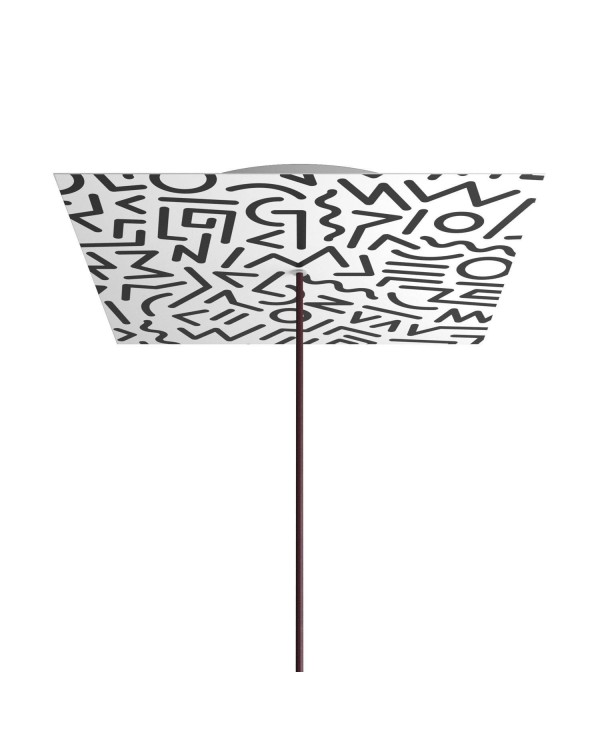 Rosace XXL Rose-One carré de 400 mm avec 1 trou et 4 trous latéraux - PROMO