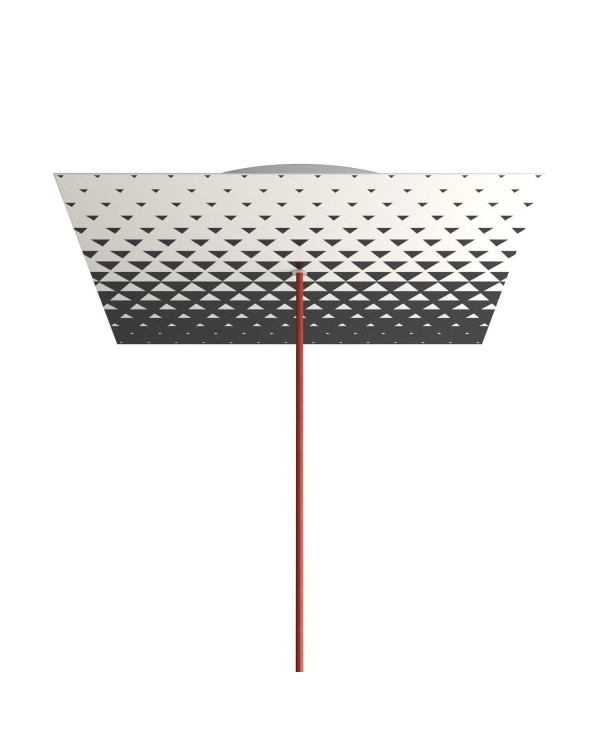 Rosace XXL Rose-One carré de 400 mm avec 1 trou et 4 trous latéraux - PROMO