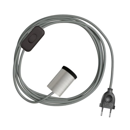 Mini Lamp GU1d0 met Snake-bedrading - geborsteld titanium