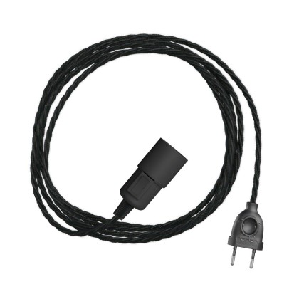 Snake Twisted - Lampe plug-in avec câble textile tressé - TC04