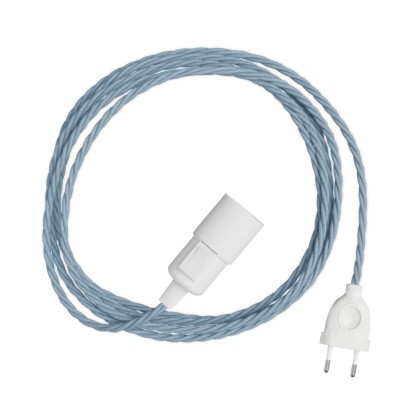 Snake Twisted - Lampe plug-in avec câble textile tressé - TC53