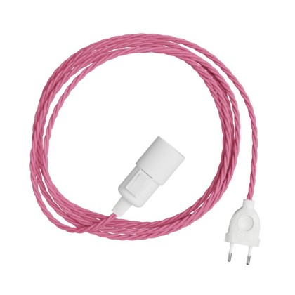 Snake Twisted - Lampe plug-in avec câble textile tressé - TM08