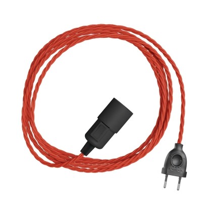 Snake Twisted - Lampe plug-in avec câble textile tressé - TM09