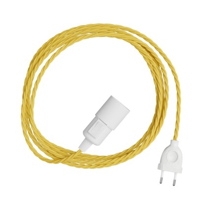 Snake Twisted - Lampe plug-in avec câble textile tressé - TM10