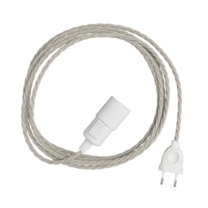Snake Twisted - Lampe plug-in avec câble textile tressé - TN01