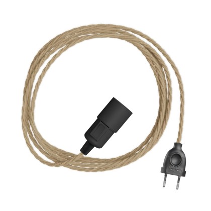 Snake Twisted - Lampe plug-in avec câble textile tressé - TN06