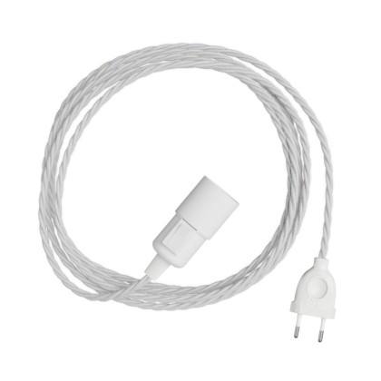 Snake Twisted Plug-in lamp met gekleurde gedraaide textiel kabel - TC01