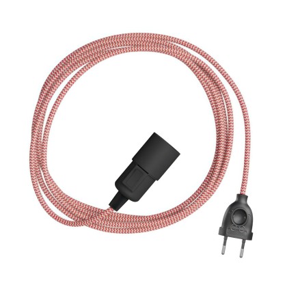 Snake Zig-Zag Plug-in lamp met Zig-Zag effect textielsnoer - RZ09