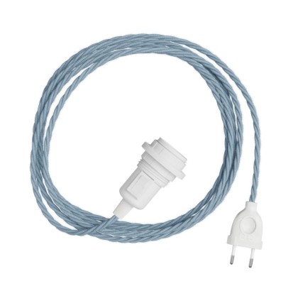 Snake Twisted poiur abat-jour -Lampe plug-in avec câble textile tressé - TC53
