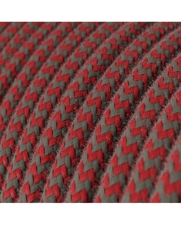 Snake Zig-Zag pour abat-jour - Lampe plug-in avec câble textile effet Zig-Zag