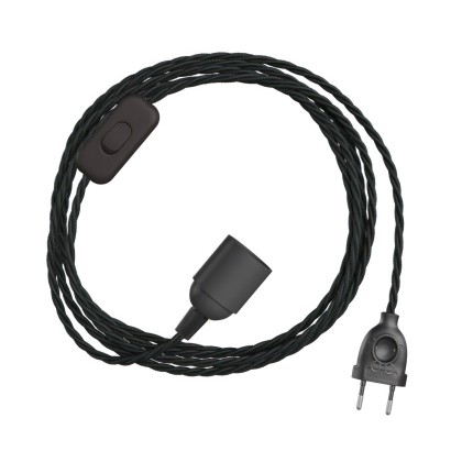 SnakeBis Twisted - Verlichtingssnoer met lamphouder en gedraaide textiel kabel - TC04