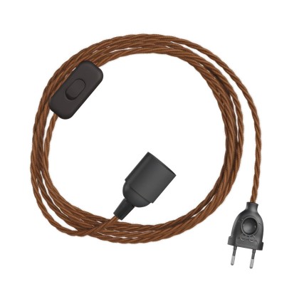 SnakeBis Twisted - Verlichtingssnoer met lamphouder en gedraaide textiel kabel - TC23