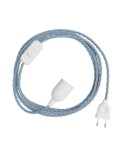 SnakeBis Twisted - Verlichtingssnoer met lamphouder en gedraaide textiel kabel