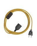 SnakeBis Twisted - Verlichtingssnoer met lamphouder en gedraaide textiel kabel