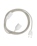 SnakeBis Twisted - Verlichtingssnoer met lamphouder en gedraaide textiel kabel