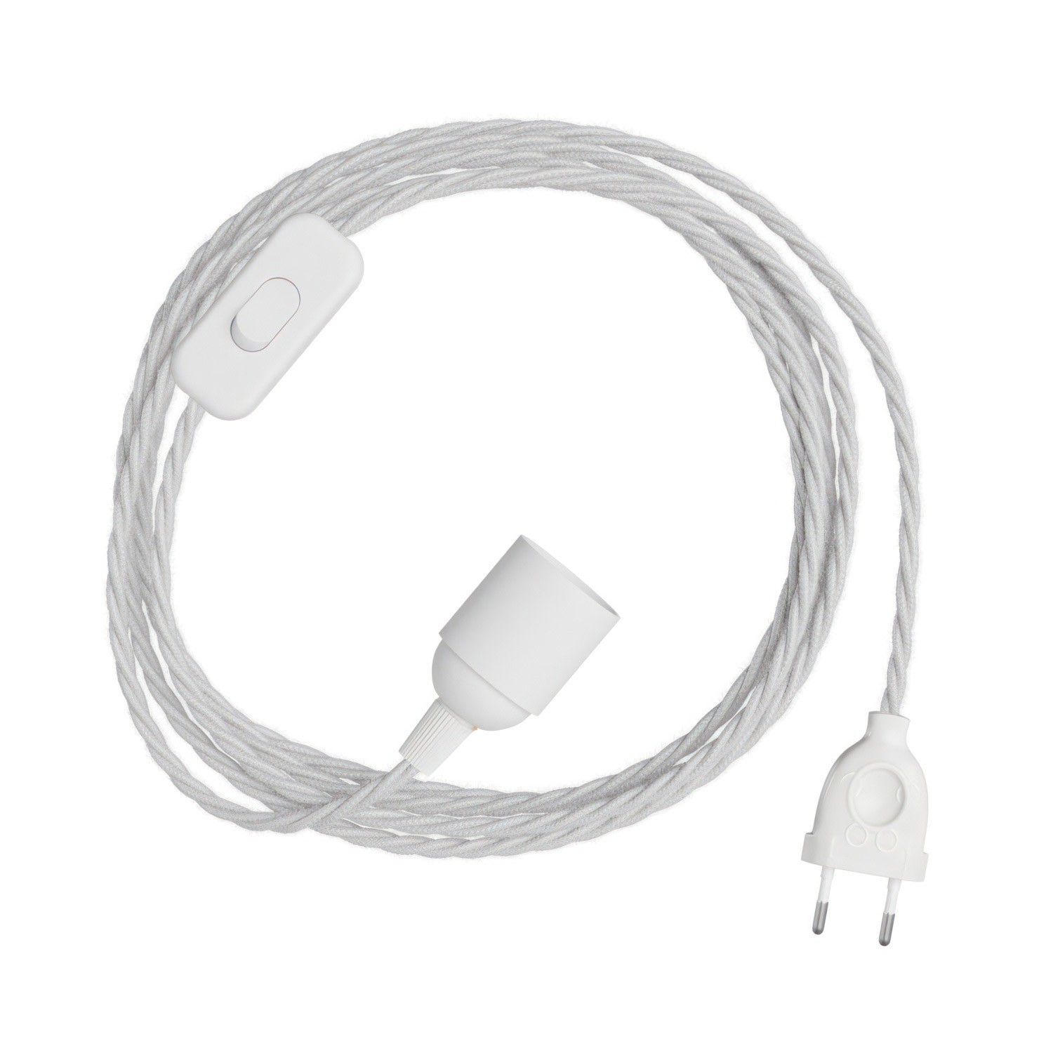 SnakeBis Twisted - Verlichtingssnoer met lamphouder en gedraaide textiel kabel