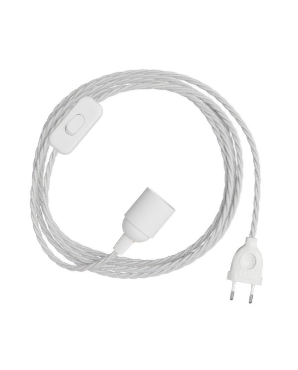 SnakeBis Twisted - Verlichtingssnoer met lamphouder en gedraaide textiel kabel