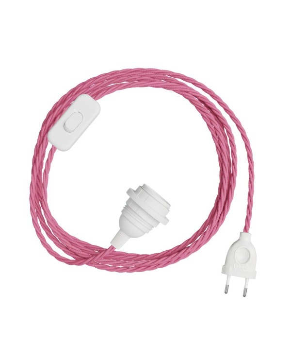 SnakeBis Twisted pour abat-jour- Câblage avec douille et câble textile tressé