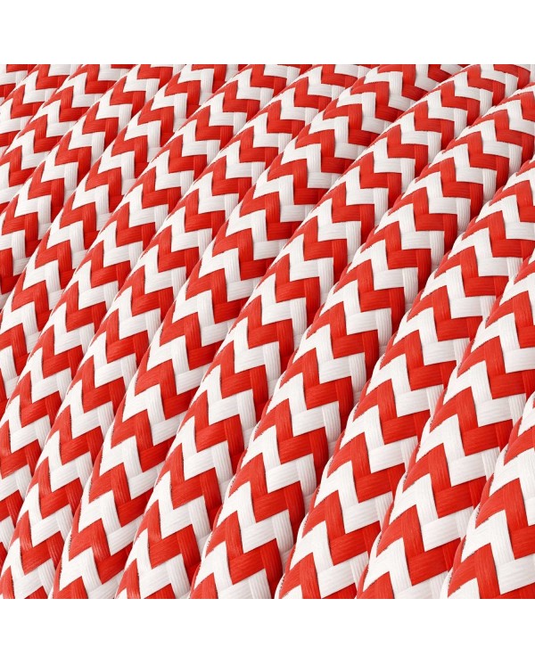 SnakeBis Zig-Zag Verlichtingssnoer met lamphouder en Zig-Zag effect textiel kabel voor lampenkap