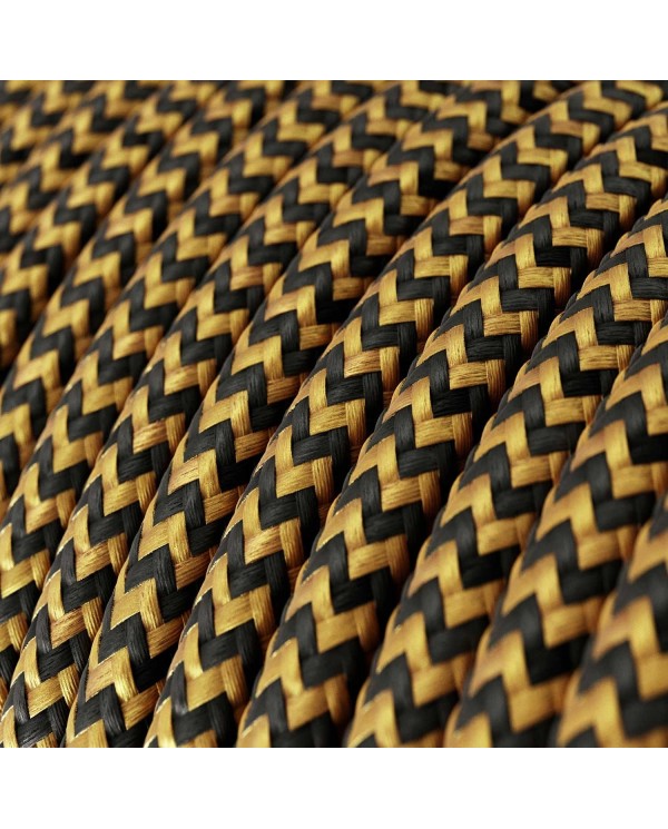 SnakeBis Zig-Zag pour abat-jour - Câblage avec douille et câble textile effet Zig-Zag