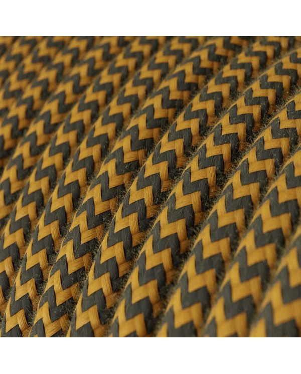SnakeBis Zig-Zag Verlichtingssnoer met lamphouder en Zig-Zag effect textiel kabel voor lampenkap