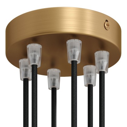 Kit rosace cylindrique en métal à 6 trous - Bronze satiné