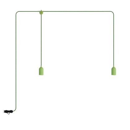 F-Snake EIVA Draagbare buitenlamp IP65 met 2 lampen - zachtgroen