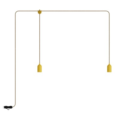 F-Snake EIVA Draagbare buitenlamp IP65 met 2 lampen - mosterdgeel
