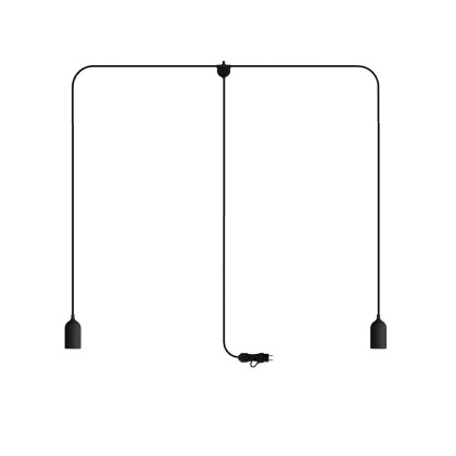 T-Snake EIVA Draagbare buitenlamp IP65 met 2 lampen - zwart