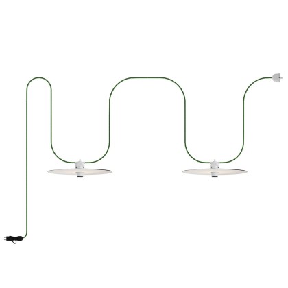 Guirlande lumineuse EIVA d'extérieur IP65 portative avec 2 douilles - Blanc