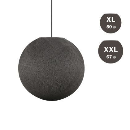 Abat-jour Sfera Light tissé à la main - Polyester Gris anthracite