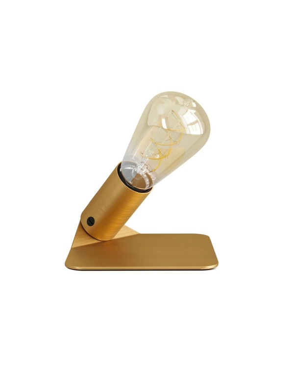 SI! Lampe de table 5V avec ampoule ST64 et base métallique