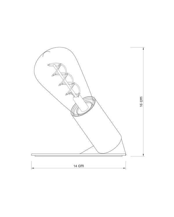 SI! Lampe de table 5V avec ampoule ST64 et base métallique