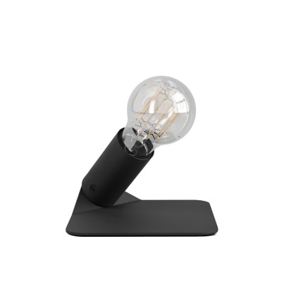 SI! 5V tafellamp met A60 lichtbron en metalen voet - zwart